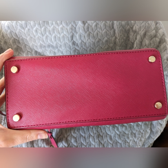 Kate Spade NWOT Cameron Street Cranberry Saffiano Leather Mini Satchel - Picture 7 of 9